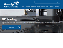 Tablet Screenshot of prestigefabrications.com